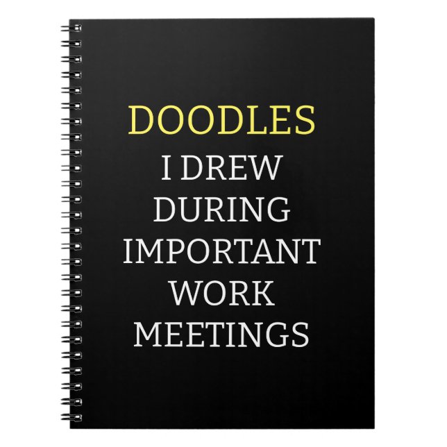 Doodles, die ich während wichtiger Arbeitssitzunge Notizblock (Vorderseite)