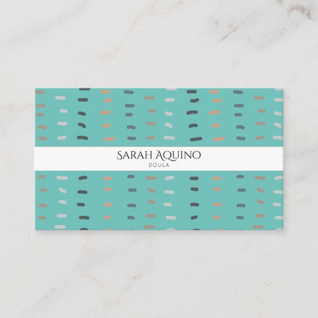 Doodles Doula Monogram, handgezogene Doodles Visitenkarte (Vorderseite)