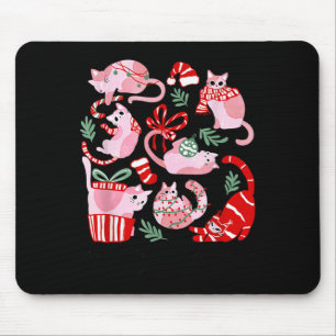 Doodles Fröhliche Katmas Weihnachten Lustiger Katz Mousepad