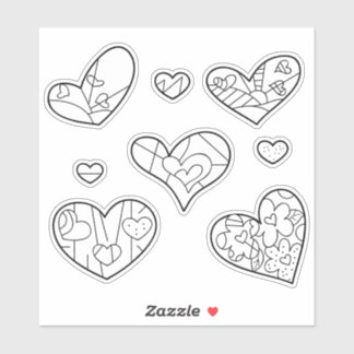 Doodles, kundenspezifisch geschnitten, Vinyl-Farbk Aufkleber