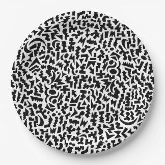 Doodles-Papierplatte Pappteller