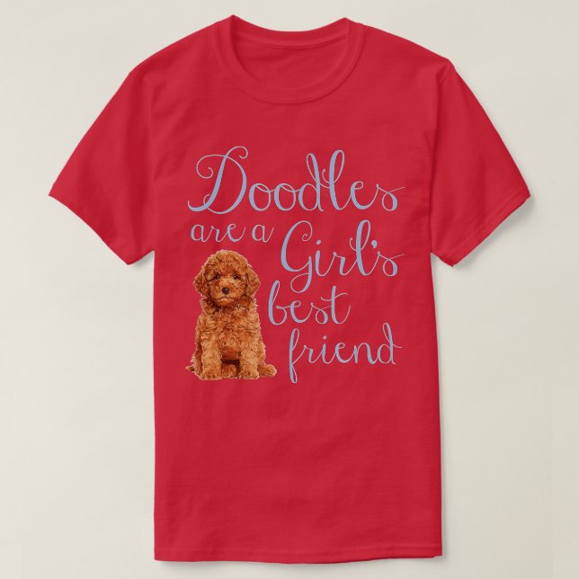 Doodles sind ein Girl Best Friend Golden Labradood T-Shirt (Design vorne)
