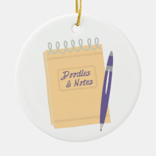 Doodles und Notizen Keramik Ornament