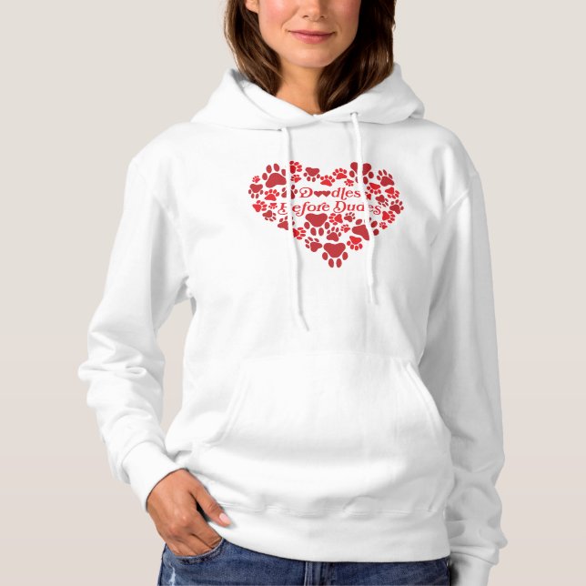 Doodles vor Typen Herz Hoodie (Vorderseite)