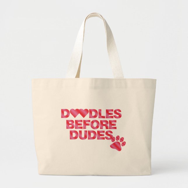 Doodles vor Typen Jumbo Stoffbeutel (Vorne)