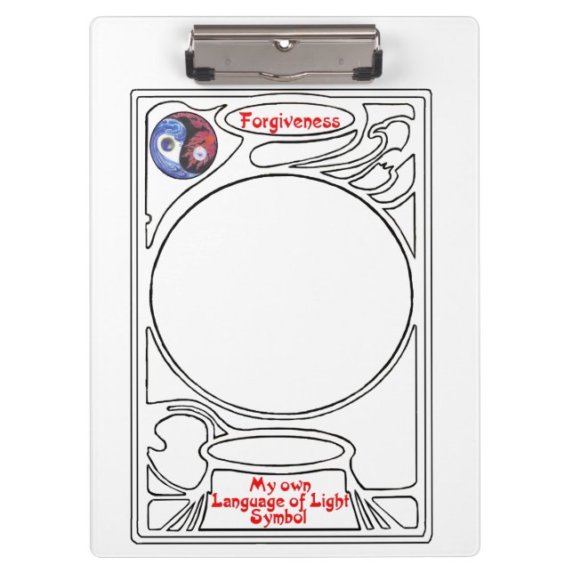 Doodling-Symbol für Verzeihung Klemmbrett (Vorderseite)