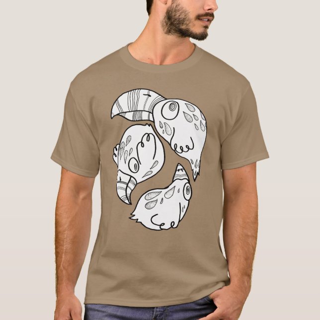 doodlish Vögel, die in einen Kreis fliegen T-Shirt (Vorderseite)