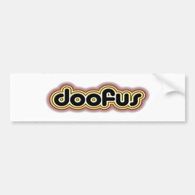 Doofus Autoaufkleber (Vorne)