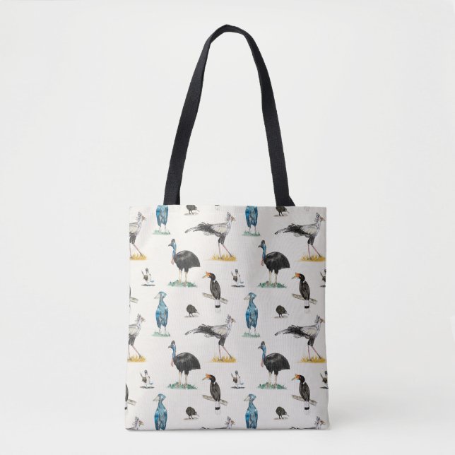 Doofy Birds Muster Tote Tasche (Vorderseite)