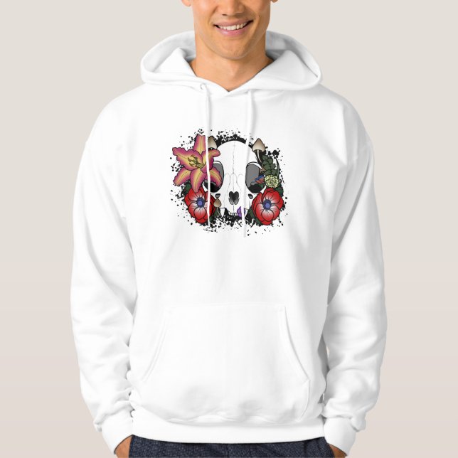 Doom and Bloom Cat Skull Hoodie (Vorderseite)