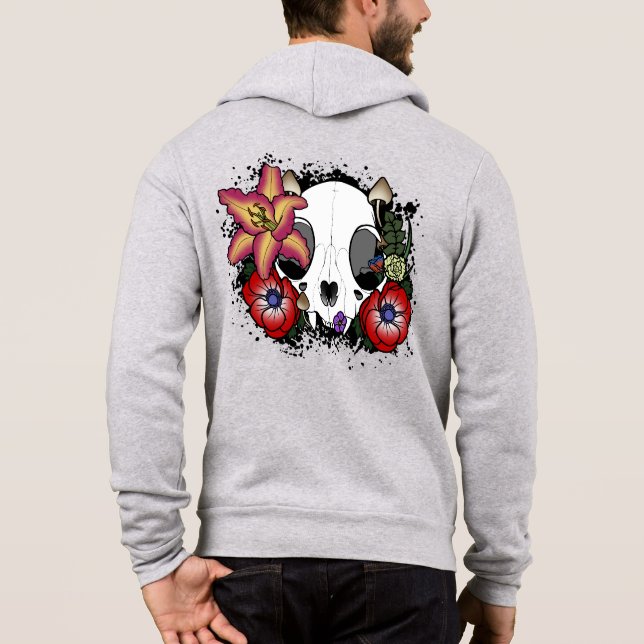 Doom and Bloom Cat Skull Hoodie (Rückseite)