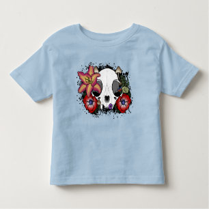 Doom and Bloom Cat Skull Kleinkind T-shirt