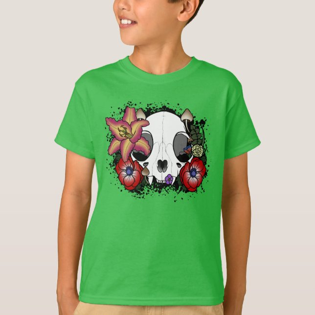 Doom and Bloom Cat Skull T-Shirt (Vorderseite)