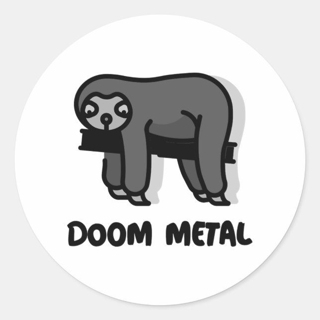 Doom Metal Sloth Sloth Sticker (Vorderseite)