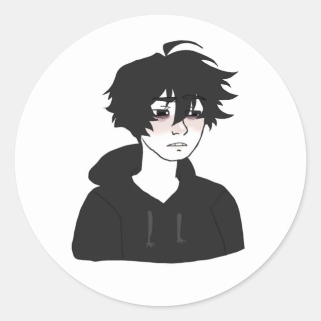 Doomer boy Wojak Aufkleber (Vorderseite)