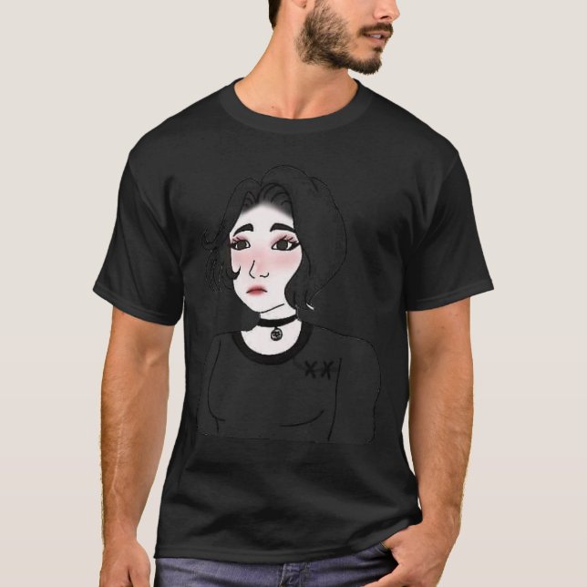 Doomer Girl E Girels Feels Wojak Meme T-Shirt (Vorderseite)