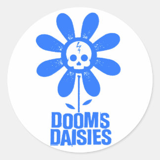 Dooms Daisies Runder Aufkleber