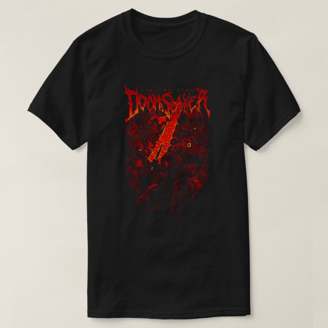 Doomslayer-Inferno-Wut-Kunst T-Shirt (Design vorne)
