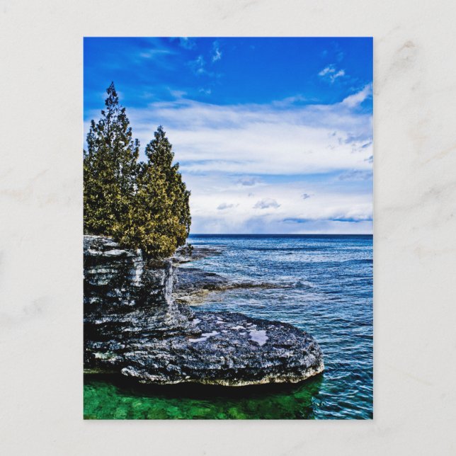 Door County Postkarte, Höhlen-Punkt Postkarte (Vorderseite)