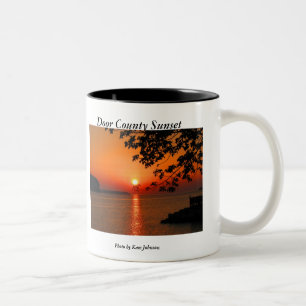 Door County Sonnenuntergang Zweifarbige Tasse