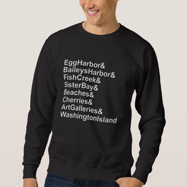 Door County Wisconsin Ampersand List Sweatshirt (Vorderseite)