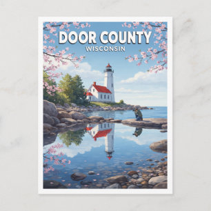 Door County, Wisconsin — Cana Island Leuchtturm Postkarte