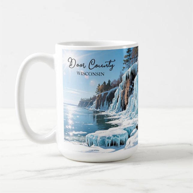 Door County Wisconsin | Frozen Winter   Kaffeetasse (Links)