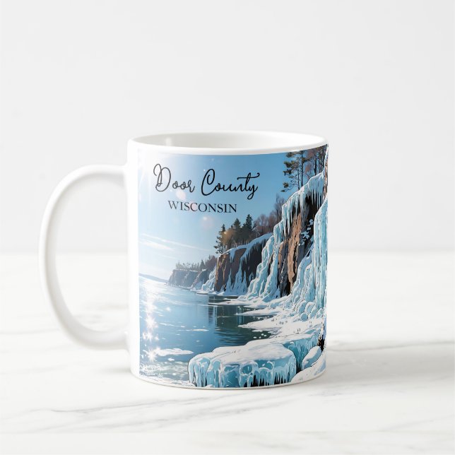 Door County Wisconsin | Gefrorener Winter   Kaffeetasse (Links)
