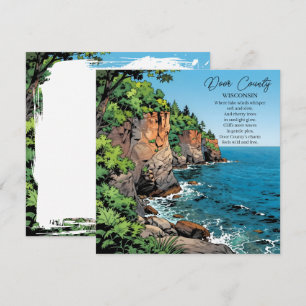 Door County, Wisconsin Illustration und Gedicht