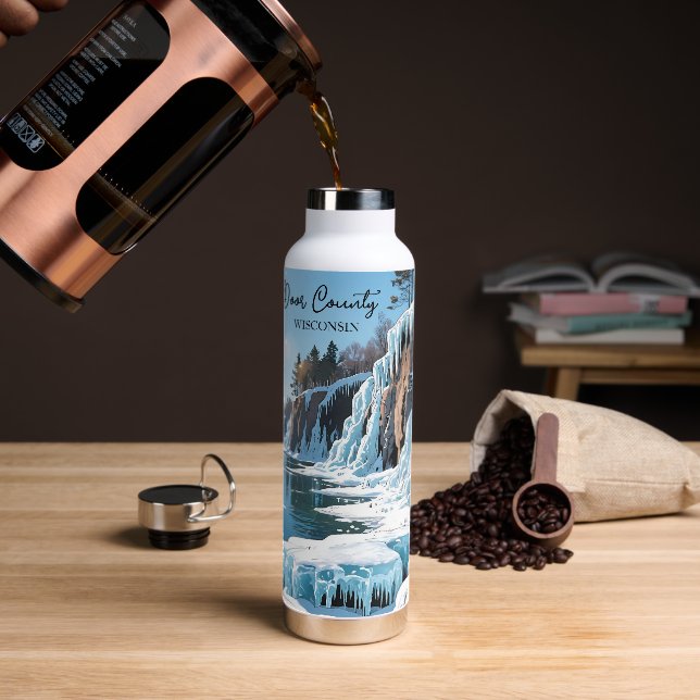 Door County  Wisconsin Winter  Trinkflasche (Kaffee)