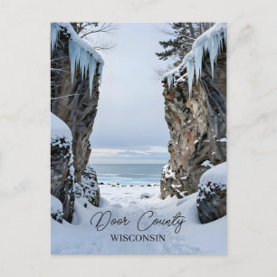 Door County, Wisconsin Wintergedicht Postkarte