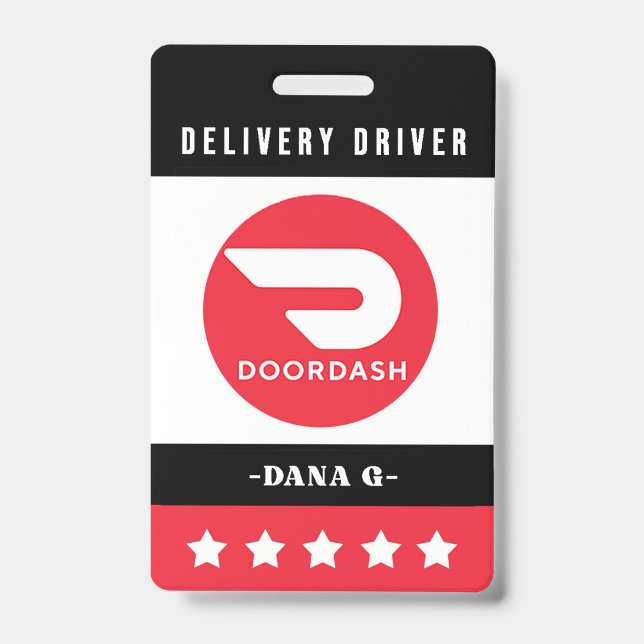 Door Dash Abzeichen Ausweis (Vorderseite)
