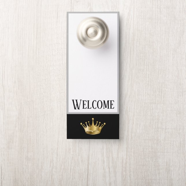 Door Hanger-Welcome Royal Crown Türanhänger (Auf Knauf)