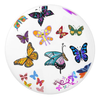 Door Knob Butterfly Keramikknauf