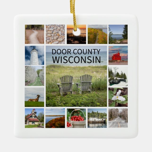 Door Landkreis Wisconsin Keramikornament (Vorderseite)