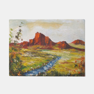 Door Mat Ann Hayes Painting Red Rock Canyan Fußmatte