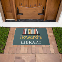 Door Mat - Bibliothek - Personalisiert - Name hinz Fußmatte