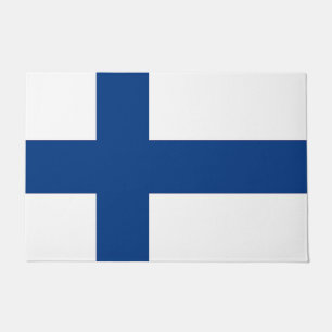 Door Mat mit der Flagge Finnlands Fußmatte
