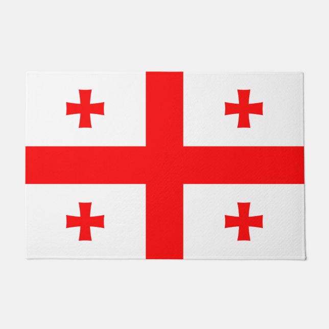 Door Mat mit der Flagge Georgiens Fußmatte (Vorderseite)