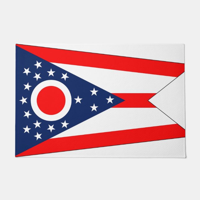 Door Mat mit der Flagge von Ohio Staat, USA Fußmatte (Vorderseite)