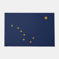 Door Mat mit Flagge Alaska, USA