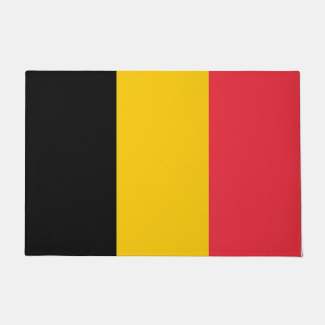 Door Mat mit Flagge Belgiens Fußmatte (Vorderseite)