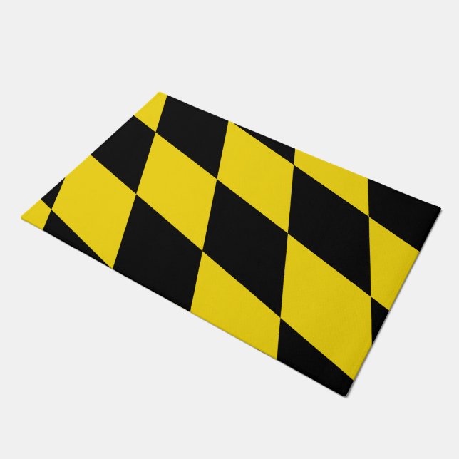 Door Mat mit Flagge Münchens Fußmatte (Schrägansicht)