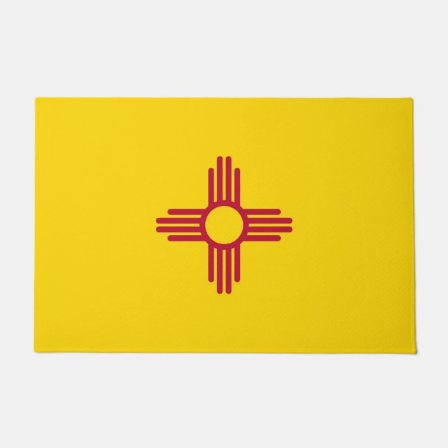 Door Mat mit Flagge New Mexico Staat, USA Fußmatte (Vorderseite)