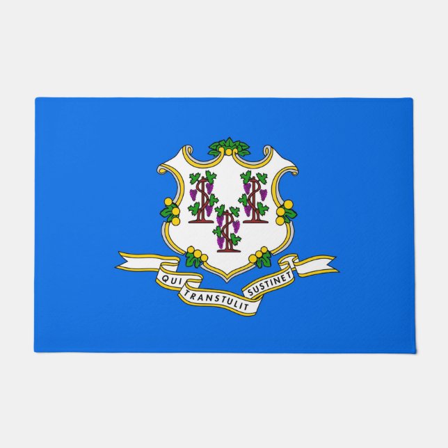 Door Mat mit Flagge von Connecticut Staat, USA Fußmatte (Vorderseite)