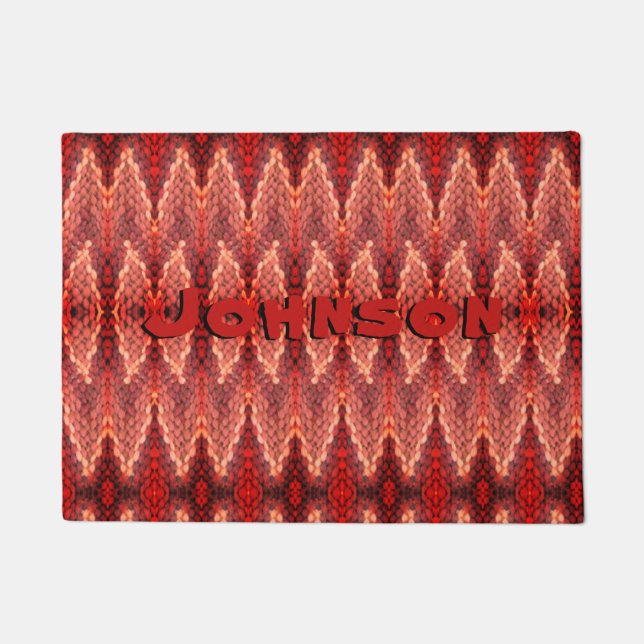 Door Mat - Muster mit Namen Fußmatte (Vorderseite)