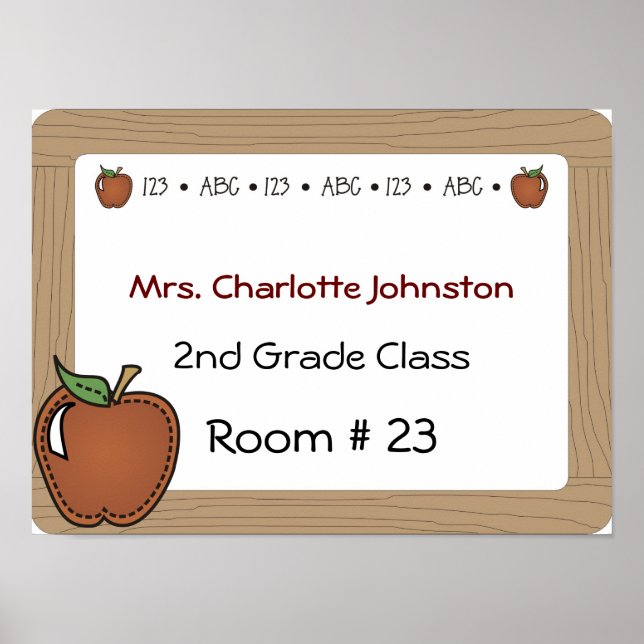 Door Poster für Lehrer (Vorne)