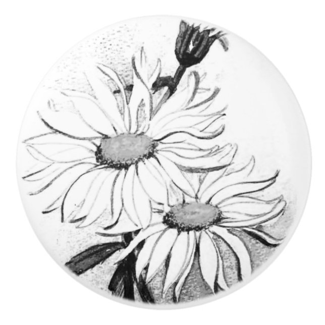 DOOR PULL DAISY DESIGN KERAMIKKNAUF (Vorderseite)