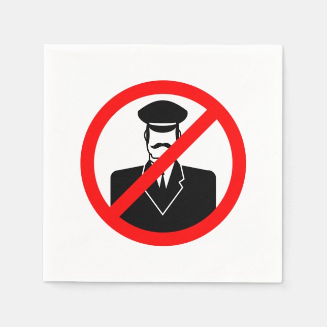 Doorman Sign Napkins Serviette (Vorderseite)