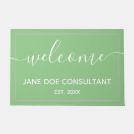 Doormat - Personalisiertes Grün und Weiß Fußmatte